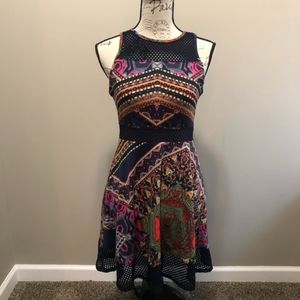 Mini dress with mesh